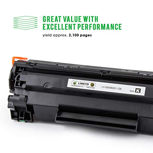 LINKYO Compatible Toner Cartridge Replacement for Canon 128 (Black)