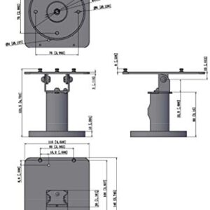 Sturdy Metal Swivel Stand for Verifone MX915 Credit Card Machine - Complete Kit with Adhesive Glue Pad and Hardware