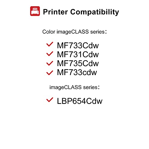 046 Toner MF733Cdw Toner Compatible Toner Cartridge Replacement for Canon 046 Toner Cartridge 046H CRG-046 for Color ImageCLASS MF733Cdw MF731Cdw MF735Cdw LBP654Cdw Printer (Black Cyan Magenta Yellow)