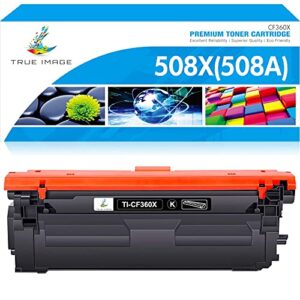 true image compatible toner cartridge replacement for hp 508x 508a cf360x cf360a color enterprise m553 m553dn m553n m553x mfp m577z m577f m577dn m577c m577 printer ink (black, 1-pack)