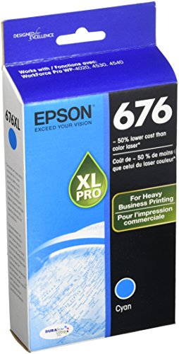 Epson T676XL220 DURABrite Ultra 676XL Cyan Ink Cartridge