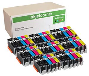 inkjetcorner compatible ink cartridges replacement for pgi-250xl cli-251xl pgi 250 cli 251 for use with mx922 ix6820 mg5620 mg6620 mg5522 mg5420 mx722 mg6420 (40 pack)