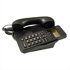 Corded Telephone Landline Telephone, Dual Interface Wired Telephone Big Button Landline Phones with Caller Identification Suitable for Office, Front Desk, Home, Hotel, Corded Landline (Black)