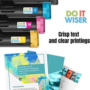 Do it Wiser Compatible Printer Toner Cartridge Replacement for Dell H625cdw H825cdw S2825cdn - High Yield Laser Cartridges 593-BBOW 593-BBOX 593-BBOY 593-BBOZ (2 Blacks 1 Cyan 1 Magenta 1 Yellow)