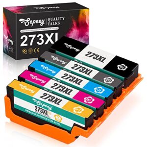 sepeey t273xl remanufactured ink cartridge replacement for epson 273xl 273 xl to use with expression xp-620 xp-820 xp-800 xp-610 xp-810 xp-520 printer (black, cyan, magenta, yellow, photo black)