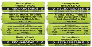 batterydealz 1.2v nimh aaa rechargeable batteries compatible with panasonic cordless telephones (8-pack)