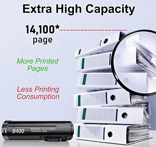 Ledes B400 Toner Cartridge High Yield 24,600 Pages, Compatible for Xerox Part#: 106R03584 Replacement for Versalink B400 B400N B400DN B405 B405DN (1 Pack, Black)