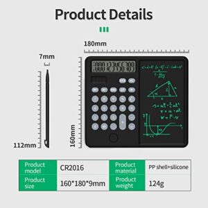 ROATEE Desktop Calculators with Writing Tablet, Dual Powered Basic Calculators, 12 Digital Calculators with Large LCD Display for Office, School, Home & Business