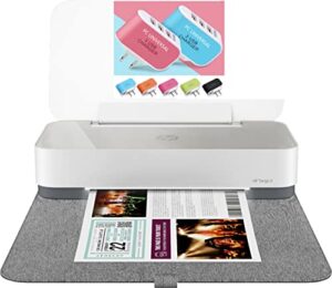 pc universal tango x smart wireless printer with indigo linen -cover – mobile remote print, scan, copy, hp instant ink 3-port usb charger
