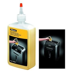 Fellowes Powershred Shredder Performance Oil, 12 oz. Bottle with Extension Nozzle, Sold as 2 Each