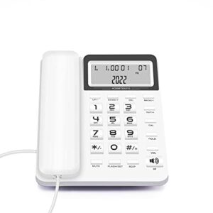 corded landline phones for home/hotel/office/elderly, with call forwarding system, tilt display& hands-free, and adjustable volume