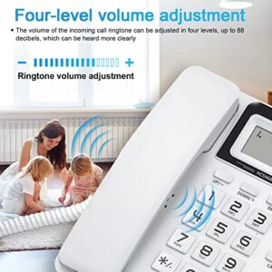 Corded Landline Phones for Home/Hotel/Office/Elderly, with Call Forwarding System, Tilt Display& Hands-Free, and Adjustable Volume