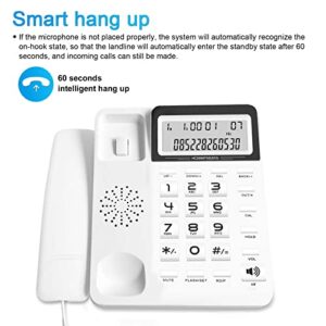 Corded Landline Phones for Home/Hotel/Office/Elderly, with Call Forwarding System, Tilt Display& Hands-Free, and Adjustable Volume