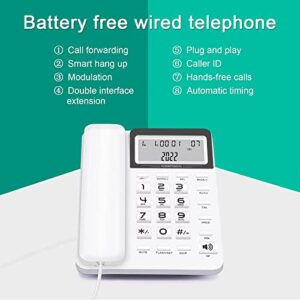 Corded Landline Phones for Home/Hotel/Office/Elderly, with Call Forwarding System, Tilt Display& Hands-Free, and Adjustable Volume