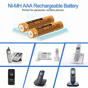 CIEEDE HHR-55AAABU NI-MH AAA Rechargeable Battery for Panasonic 1.2V 550mah 8Pack NiMH AAA Batteries for Panasonic Cordless Phones, Electronics, Remote Controls