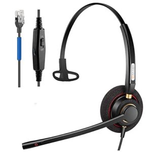 arama phone headset with microphone noise cancelling, office telephone rj9 headsets compatible with yealink t46g t48g t42s t46s t48s t42u t43u t54w t57w t58w vp59 grandstream aastra