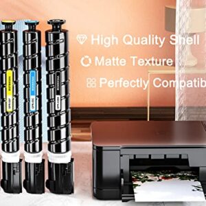 Ledes Toner Cartridge for Canon GPR-53 GPR 53 for ImageRunner Advance Advance iR-ADV C3325 C3330 C3525 C3530 C3025 High Yield (36000 Pages, 4 Packs, BK, C, M, Y)