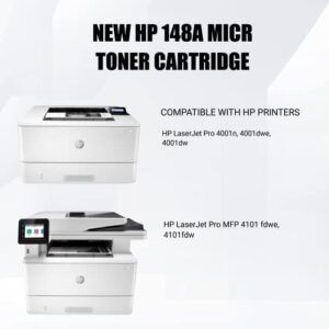 Ampro New OEM Modified HP 148A MICR Toner Cartridge, HP W1480A MICR Toner Cartridge for Check Printing with HP Laserjet Pro 4001dwe, 4001dw, Laserjet Pro MFP 4101 fdwe, 4101fdw. (Prints 3000 Pages)