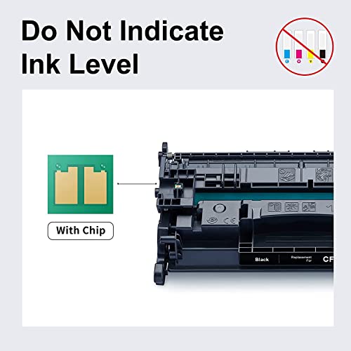 CF258A 58A Toner Cartridge with CHIP Remanufactured Toner Cartridge Replacement for HP 58A CF258A for Laserjet Pro M428fdw, M404n, M404dn, M428fdn (2 Black)