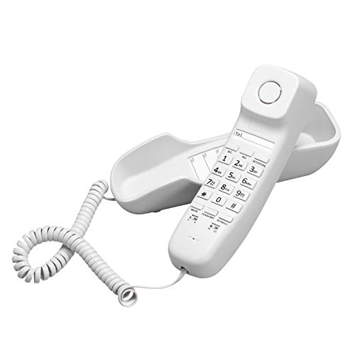 Ornin T112 Trimline Corded Telephone with Caller ID(Off-White)