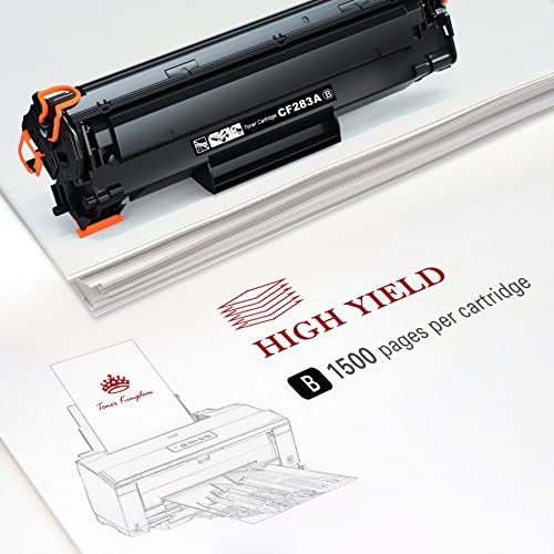 Toner Kingdom Compatible Toner Cartridges Replacement for HP 83A CF283A 83X CF283X for HP Laserjet Pro MFP M127fw M125nw M125a M127fn M201n M201dw M225dn M225dw Printer(Black, 4-Pack)