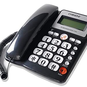 Dual Interface Wired Telephone,Adjustable Display Strength, 24 Ring Tones Optional, Caller ID Fixed Telephone, Suitable for Office, Front Desk, Home, Hotel and Other Scenes