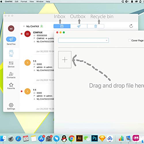 CimFAX A5 Paperless Fax Machine Send Fax from PC/Mobile Phone via Fax Line 24/7 Anytime Anywhere Fax Remotely Fax Server 5 Users Fax2email