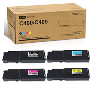 VersaLink C400/C405 Extra High Toner Cartridge 4-Pack Black, Cyan, Magenta, Yellow, Replacement for Xerox Versalink C400D C400DN C405 C405DN C405N Printer - 106R03524 106R03525 106R03526 106R03527