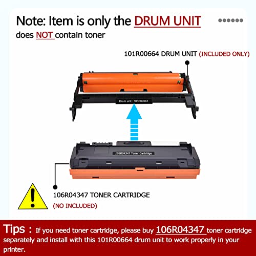 Leize Compatible 101R00664 Drum Cartridge Replacement for Xerox B205/ B210/ B215 Drum Unit use for Xerox B210DNI B205NI B215DNI B215MFP B205MFP Printer, Black - 10,000 Pages