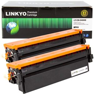 linkyo compatible toner cartridge replacement for canon 046 high capacity 046h (black, 2-pack)
