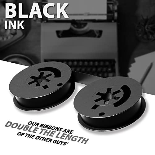 Inkvo Universal Twin Spool Typewriter Ribbon - Combo Pack - Red and Black Ink - Fresh Ink Replacement - Compatible with Smith Corona, Royal, Remmington, Underwood, Brother, Olivetti, Olympia and More