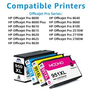 950XL 951XL Remanufactured Ink Cartridge for HP 950 951 XL High Yield Compatible with OfficeJet Pro 8600 8610 8615 8620 8625 8630 8100 276dw 251dw (Black, Cyan, Magenta, Yellow, 4XL Combo Pack)