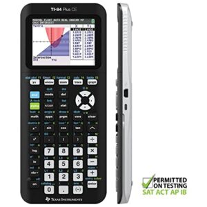 Texas Instruments® TI-84 Plus CE Color Graphing Calculator, Black/White