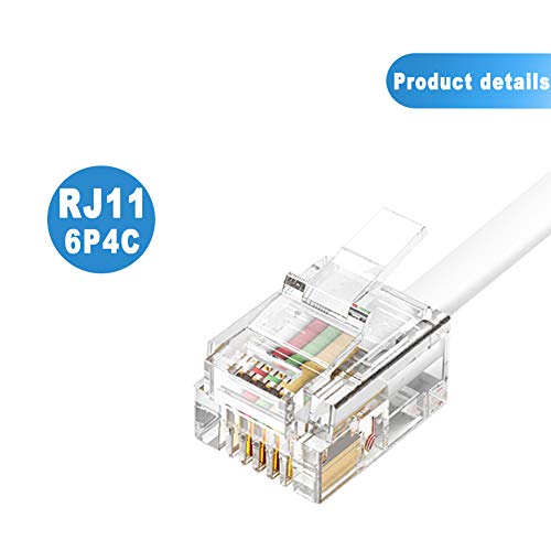 Telephone Splitter, 3-Pack RJ11 Male to Female Two Way Phone Line Splitter Converter Cable