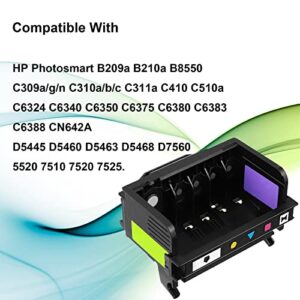 Ademon 564 Printhead 5-Slot Replacement for HP 564 564XL 5-Slot CN642A CB326-30002 for HP Photosmart 7520 7510 7525 7515 C6340 D7560 C6350 Printer Printhead(1 Pack), Black