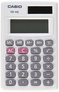 casio hs-4g handheld solar calculator, small