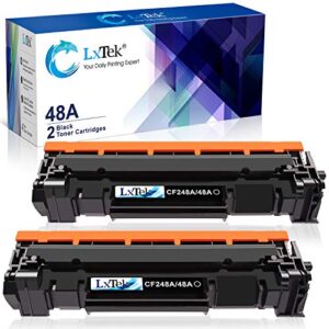 lxtek 48a cf248a toner cartridges compatible toner cartridge replacement for hp 48a cf248a to compatible with laserjet pro m15w m29w mfp m28w m16w pro m30w m31w printer, 2 pack