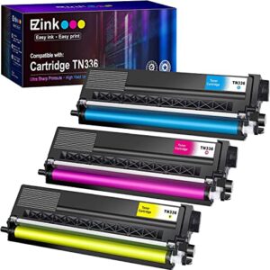 e-z ink (tm) compatible toner cartridge replacement for brother tn336 tn-336 tn-336c tn-336m tn-336y compatible with hl-l8250cdn hl-l8350cdw hl-l8350cdwt mfc-l8600cdw (1 cyan, 1 magenta, 1 yellow)