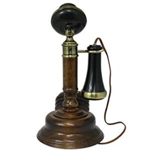 Opis 1921 Cable C: The Wood Candlestick Retro Telephone/Antique Phone/Old Phone/Retro Phone/Rotary Phone/Old Telephone/Vintage Phone/Vintage Telephone / 50s Phone/Antique landline Phone