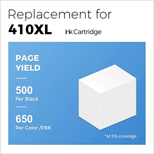 myCartridge Remanufactured Ink Cartridge Replacement for Epson 410XL 410 XL for Epson XP-7100 XP-640 XP-830 XP-630 XP-635 XP-530 Printer (Black, PBK, Cyan, Magenta, Yellow) 5 Pack