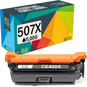 do it wiser remanufactured printer toner cartridge replacement for hp 507x 507a ce400x ce400a – hp laserjet enterprise m551n m551dn m551xh m570dw m570dn m575c m575dn m575f (black)