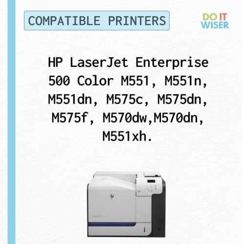 Do it Wiser Remanufactured Printer Toner Cartridge Replacement for HP 507X 507A CE400X CE400A - HP Laserjet Enterprise M551n M551dn M551xh M570dw M570dn M575c M575dn M575f (Black)