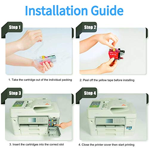 F FINDERS&CO LC3013 Ink Cartridges Replacement for Brother LC 3013 LC-3013 XL LC3011 Ink Compatible with Brother MFC-J491DW MFC-J497DW MFC-J690DW MFC-J895DW Printer (2BK 1C 1M 1 Y, 5-Pack)