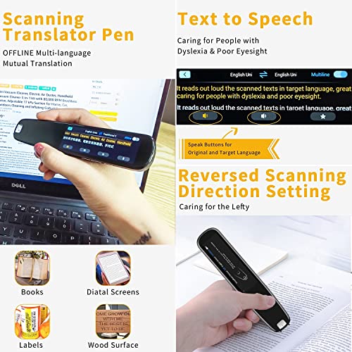 Upgraded Translation Scanning Pen, Mobile Scanner Translator, Reading Pen, 112 Language Translating Device, OCR Digital for Language Learners Business Travel…