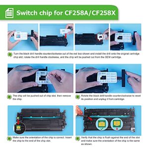 Aztech Compatible Toner Cartridge Replacement for HP 58X CF258X 58A CF258A Laserjet Pro M404n M404dn MFP M428fdw M428dw Printer (Black, 4-Pack)