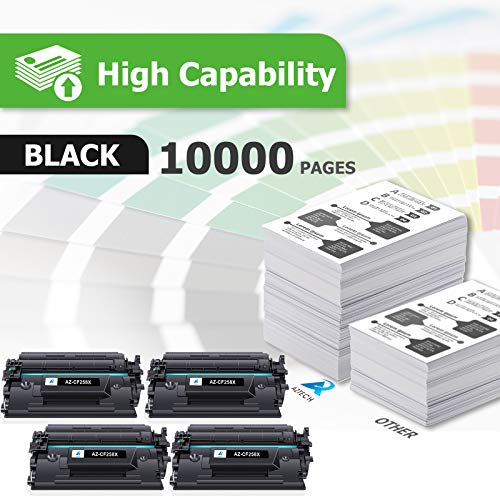 Aztech Compatible Toner Cartridge Replacement for HP 58X CF258X 58A CF258A Laserjet Pro M404n M404dn MFP M428fdw M428dw Printer (Black, 4-Pack)