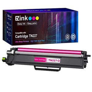 e-z ink (tm) high yield compatible toner cartridge replacement for brother tn227 tn-227 tn223 tn-223 use with mfc-l3770cdw mfc-l3750cdw hl-l3230cdw hl-l3290cdw hl-l3210cw mfc-l3710cw (1 magenta)