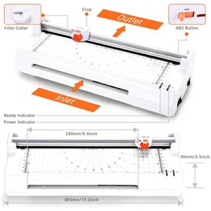 Laminator Machine, 5-in-1 Hot & Cold 40-Second Preheating Laminator for Office/Home Use-MTL02