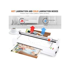 Laminator Machine, 5-in-1 Hot & Cold 40-Second Preheating Laminator for Office/Home Use-MTL02