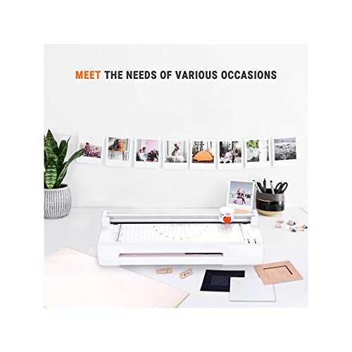 Laminator Machine, 5-in-1 Hot & Cold 40-Second Preheating Laminator for Office/Home Use-MTL02